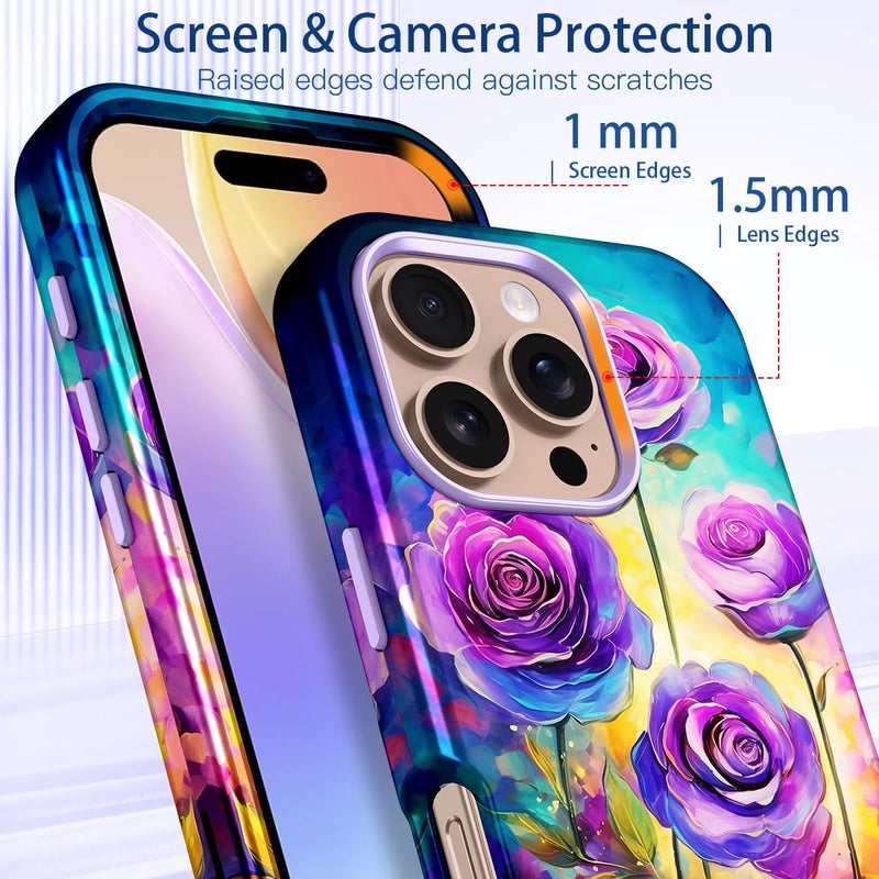 iPhone 16 Pro Case Heavy Duty Full Body Shockproof Protection 3 in 1 Hybrid Hard PC Soft Rubber Rugged Drop Protective Slim Women Phone Case - Gorilla Cases