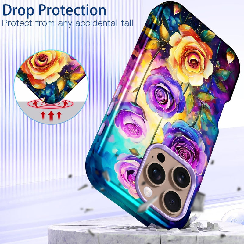 iPhone 16 Pro Case Heavy Duty Full Body Shockproof Protection 3 in 1 Hybrid Hard PC Soft Rubber Rugged Drop Protective Slim Women Phone Case - Gorilla Cases