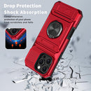 iPhone 16 Pro Case Holder Rotated Ring Stand Dual Layer Heavy Duty Drop Protection Wallet