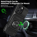 iPhone 16 Pro Case Holder Rotated Ring Stand Dual Layer Heavy Duty Drop Protection Wallet