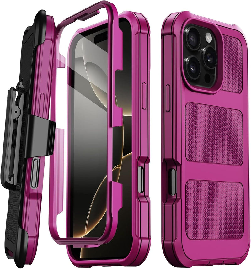 iPhone 16 Pro Military Drop Heavy Duty Protection Belt Clip Case iPhone 16 Pro Military Drop Heavy Duty Protection Belt Clip Case