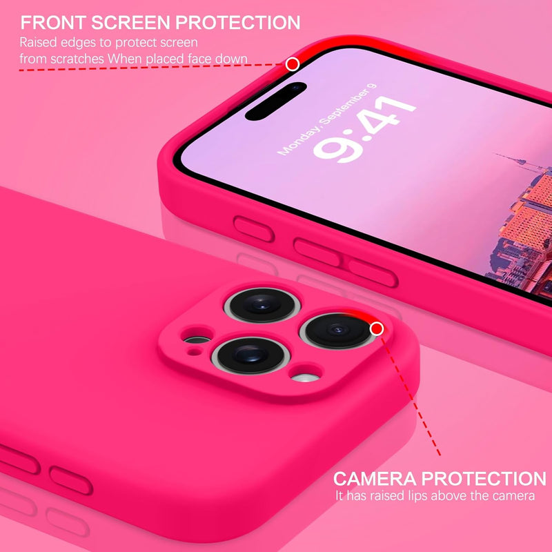 iPhone 16 Pro Case Phone Case iPhone 16 Pro[ Lining Shockproof Phone Cover 6.3", Hot Pink - Gorilla Cases