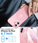 MagSafe compatible slim iPhone 16 Pro case soft TPU shockproof anti scratch protective cover for women girls