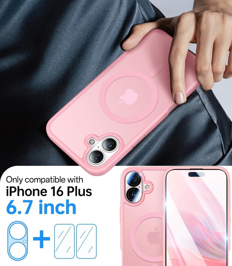 iPhone 16 Pro Case Yellowing Pink Shockproof Drop Protection Magnetic Case - Gorilla Cases