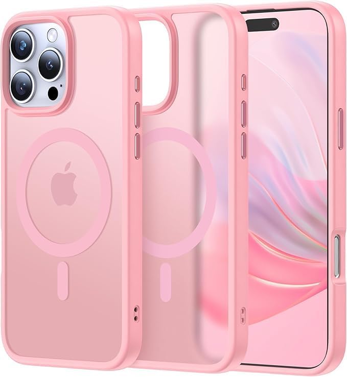 iPhone 16 Pro Case Yellowing Pink Shockproof Drop Protection Magnetic Case - Gorilla Cases