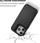 iPhone 16 Pro Leather Wallet Case with Card Holder & Kickstand