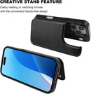 iPhone 16 Pro Leather Wallet Case with Card Holder & Kickstand