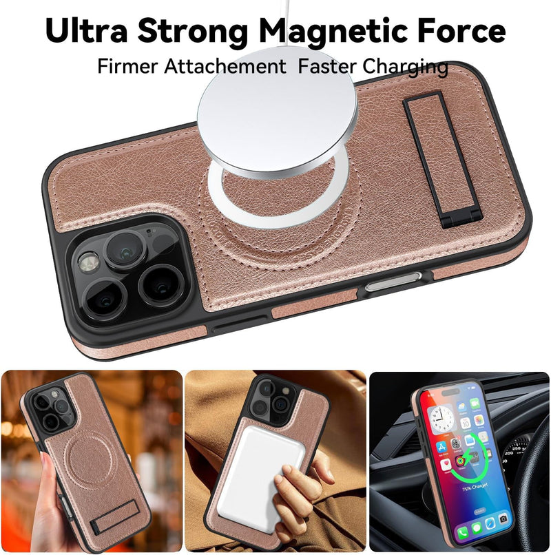 iPhone 16 Pro Max Case Wireless Charging Leather Phone Cases Best Blue - Gorilla Cases