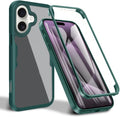iPhone 16 Pro Max Case360° Full Body Clear Rugged Protective Case Cover Full Pink