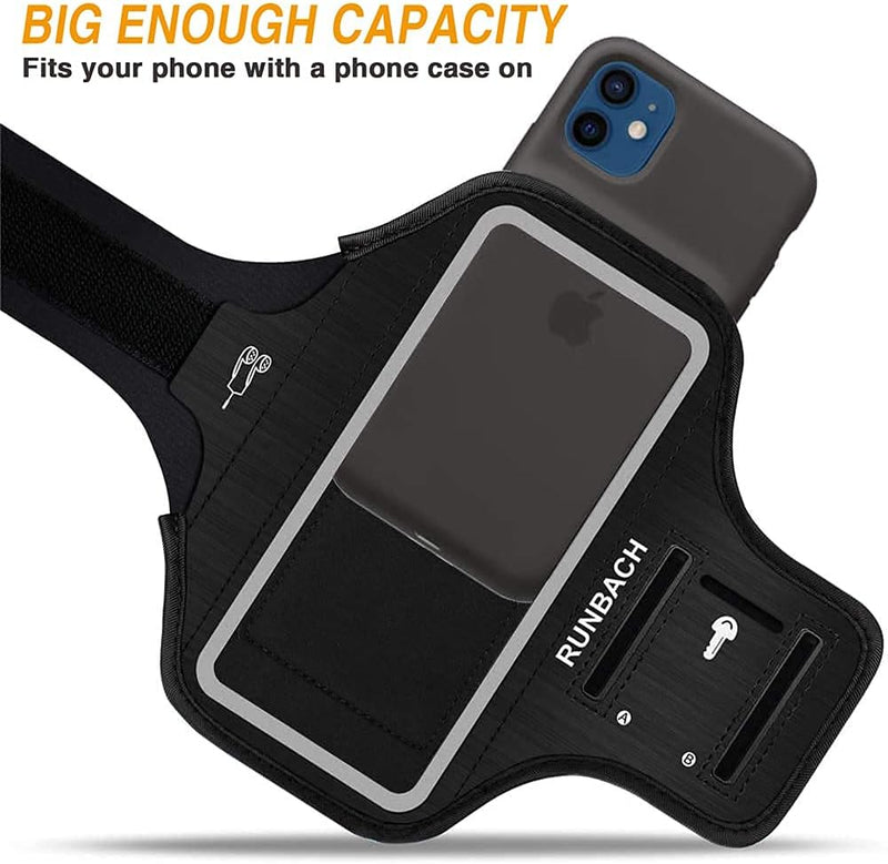 iPhone 16 Pro Max Max Running Exercise Armband Card Slot Black - Gorilla Cases