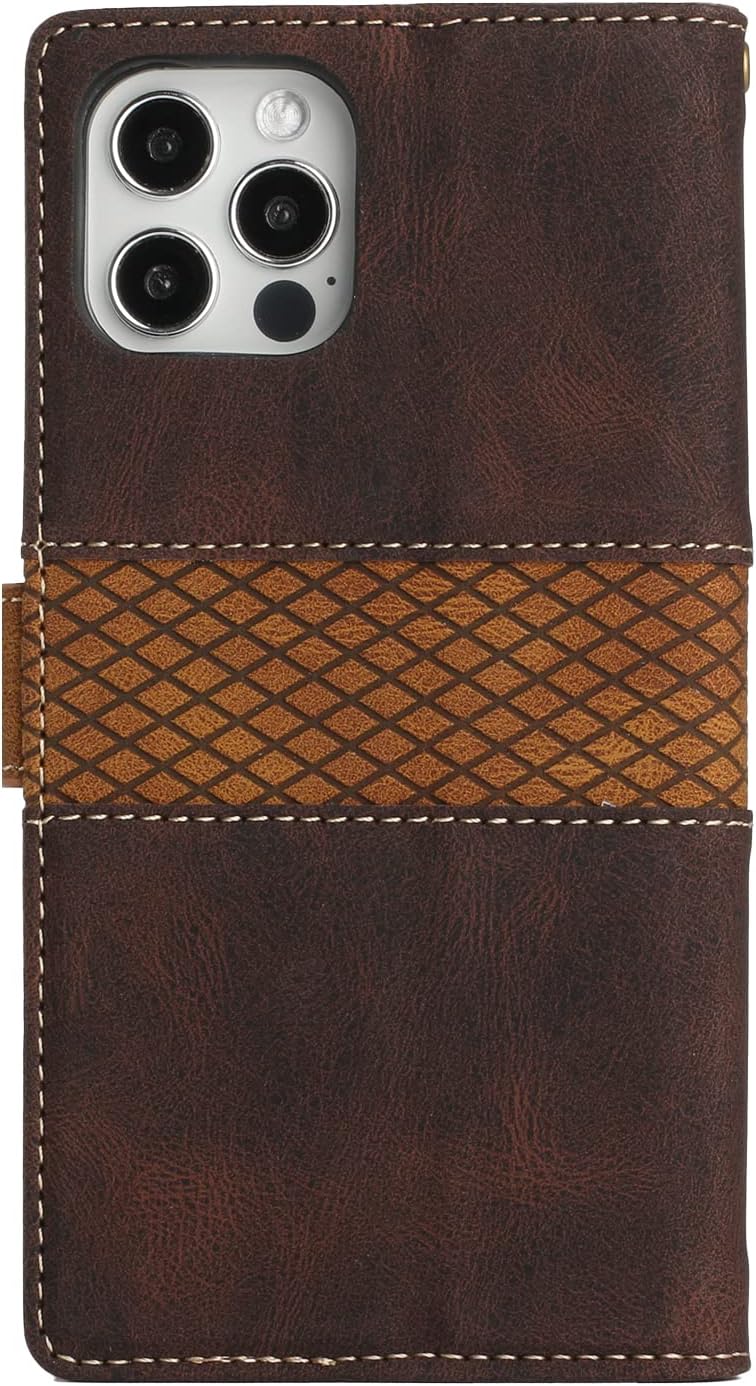 iPhone 16 Pro Max Wallet Case TPU Interior Protective PU Leather Brown - Gorilla Cases