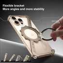 iPhone 16 Pro Metal Frame Case with Magnetic Ring Stand & Drop Guard