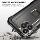 iPhone 16 Pro Rugged Case Belt Clip Holster Heavy Duty Tough Protective Cover - Black/Graphite Gray