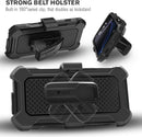 iPhone 16 Pro Rugged Case Belt Clip Holster Heavy Duty Tough Protective Cover - Black/Graphite Gray