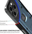 iPhone 16 Pro Rugged Case Belt Clip Holster Heavy Duty Tough Protective Cover - Black/Graphite Gray