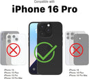 iPhone 16 Pro Rugged Case Belt Clip Holster Heavy Duty Tough Protective Cover - Black/Graphite Gray