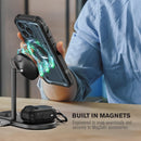 iPhone 16 Pro Rugged Case Belt Clip Holster Heavy Duty Tough Protective Cover - Black/Graphite Gray