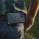 iPhone 16 Pro Rugged Case Belt Clip Holster Heavy Duty Tough Protective Cover - Black/Graphite Gray