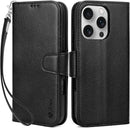 iPhone 16 Pro Wallet Case with RFID, Wrist Strap & Card Holder