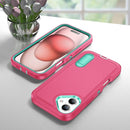 iPhone 16 Rugged PC + Silicone Phone Case with Holder