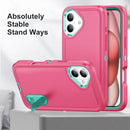 iPhone 16 Rugged PC + Silicone Phone Case with Holder