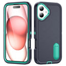 iPhone 16 Rugged PC + Silicone Phone Case with Holder