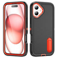 iPhone 16 Rugged PC + Silicone Phone Case with Holder