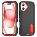 iPhone 16 Rugged PC + Silicone Phone Case with Holder