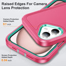 iPhone 16 Rugged PC + Silicone Phone Case with Holder