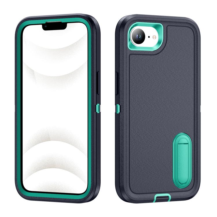 iPhone 16 Series Rugged PC + Silicone Phone Case with Holder