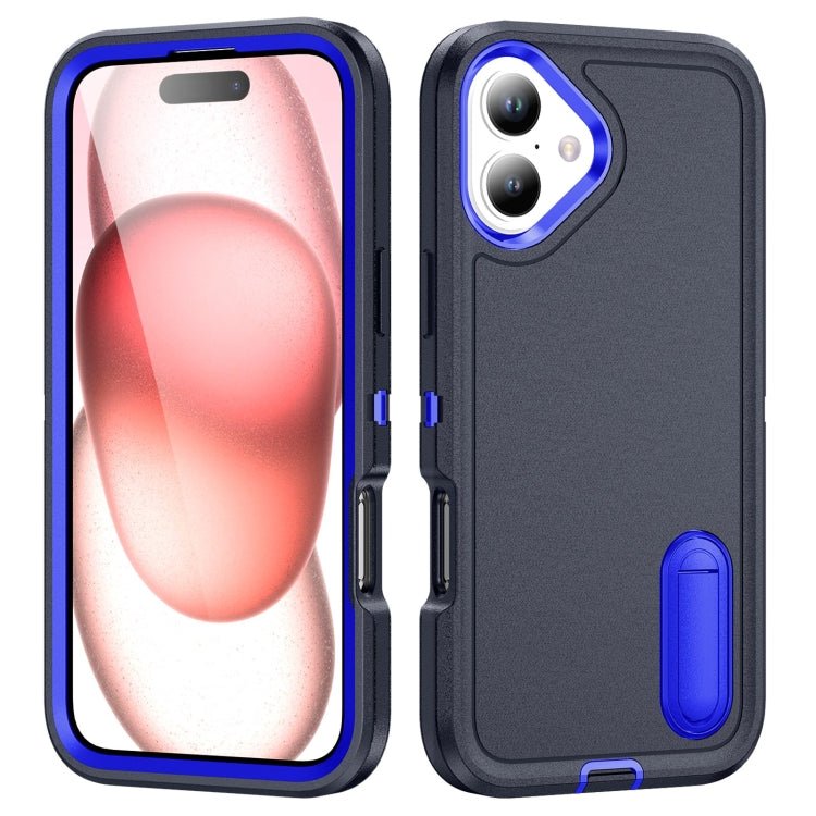 iPhone 16 Series Rugged PC + Silicone Phone Case with Holder