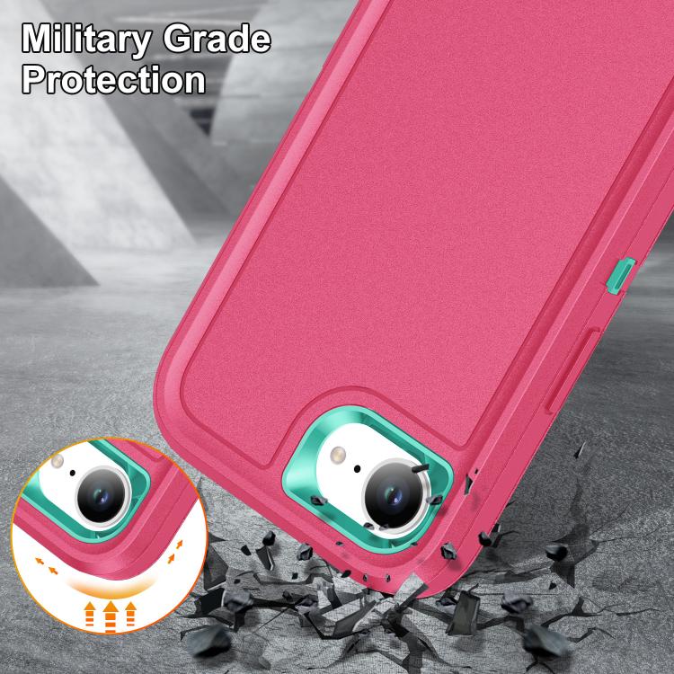 iPhone 16 Series Rugged PC + Silicone Phone Case with Holder