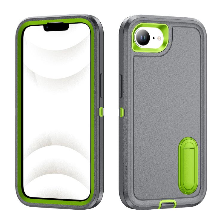 iPhone 16 Series Rugged PC + Silicone Phone Case with Holder