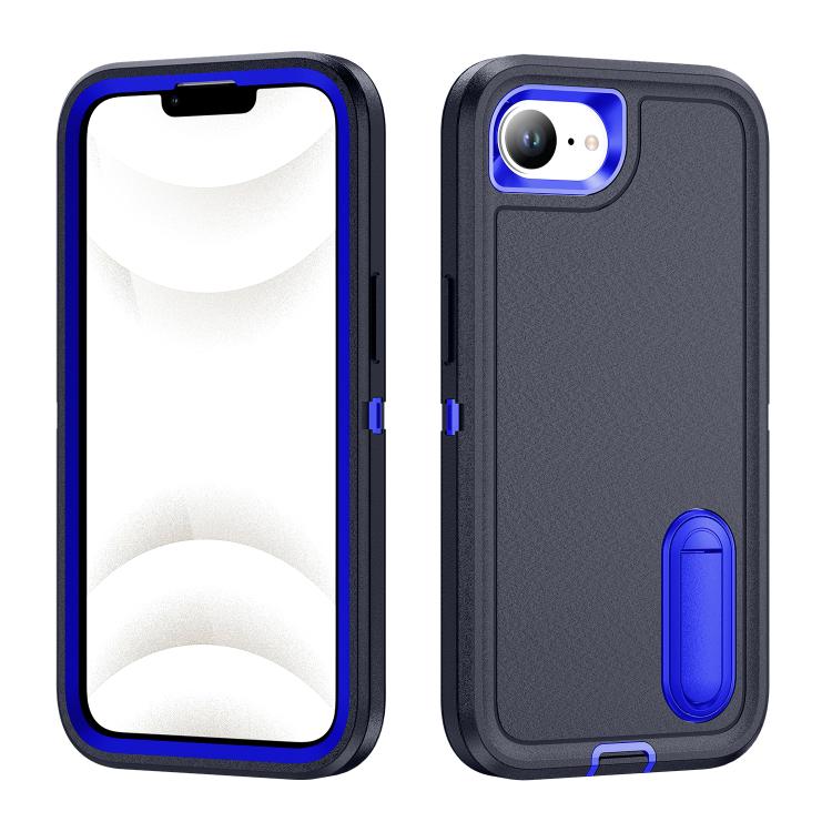 iPhone 16 Series Rugged PC + Silicone Phone Case with Holder