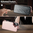 iPhone 16 Wallet Case Card Holder Cover Credit Card Slots Black