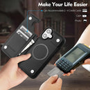 iPhone 16 Wallet Case Card Holder Cover Credit Card Slots Black