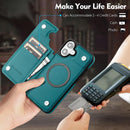 iPhone 16 Wallet Case Card Holder Cover Credit Card Slots Black