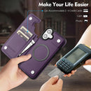 iPhone 16 Wallet Case Card Holder Cover Credit Card Slots Black