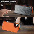 iPhone 16 Wallet Case Card Holder Cover Credit Card Slots Black