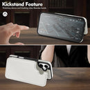 iPhone 16 Wallet Case Card Holder Cover Credit Card Slots Black