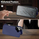iPhone 16 Wallet Case Card Holder Cover Credit Card Slots Black