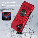 iPhone 16 Wallet Case Card Holder Store 2 Cards 360° Rotated Ring Stand Dual Layer Protection Wallet Phone Case