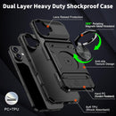 iPhone 16 Wallet Case Card Holder Store 2 Cards 360° Rotated Ring Stand Dual Layer Protection Wallet Phone Case