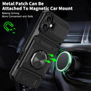 iPhone 16 Wallet Case Card Holder Store 2 Cards 360° Rotated Ring Stand Dual Layer Protection Wallet Phone Case