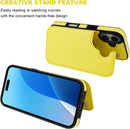 iPhone 16 Wallet Case with Card Holder PU Leather Kickstand Card Slots Case Black