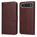 iPhone 16/17 Series Classic Calf Texture Flip Leather Phone Case