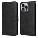 iPhone 16/17 Series Classic Calf Texture Flip Leather Phone Case