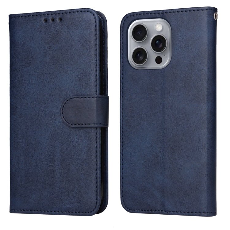 iPhone 16/17 Series Classic Calf Texture Flip Leather Phone Case