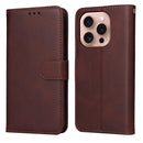 iPhone 16/17 Series Classic Calf Texture Flip Leather Phone Case