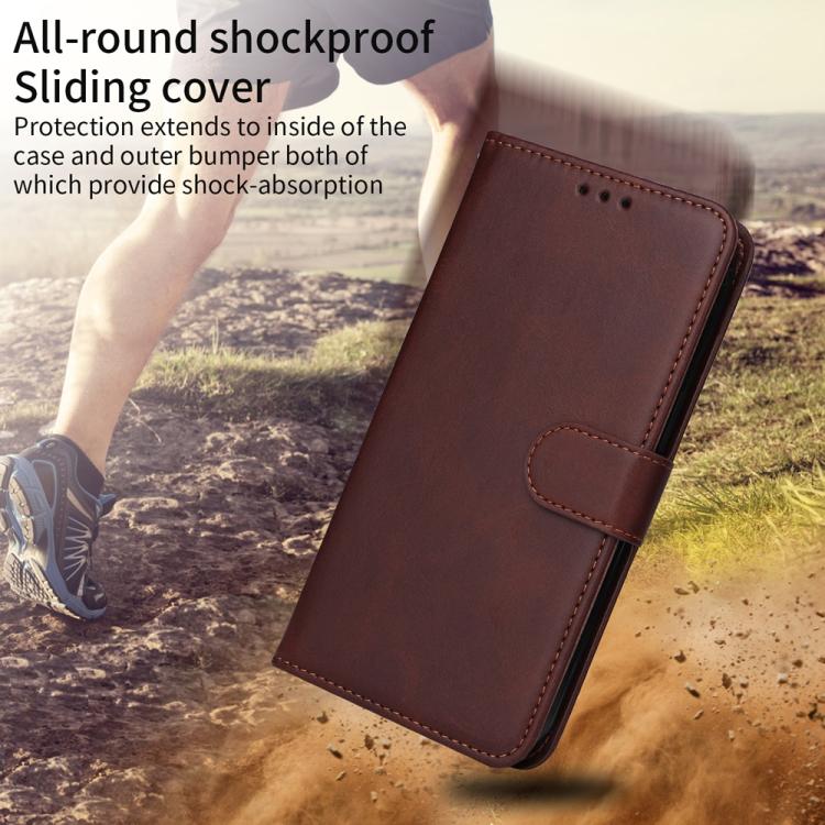 iPhone 16/17 Series Classic Calf Texture Flip Leather Phone Case